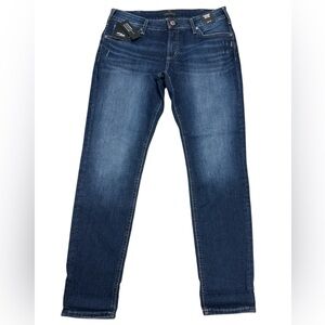 Silver Boyfriend Mid Rise Slim Leg